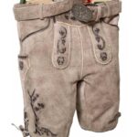 Gunther Stone Beige Classic Lederhosen for Men