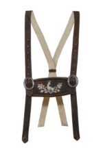 Bavarian Brown Suspenders For Lederhosen