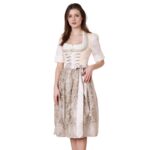 Arabella Pearl White & Soft Taupe Dirndl