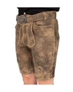 Matthias – Traditional Stag Embroidered Kurze Lederhosen - Image 4