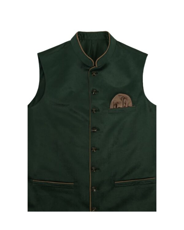 Modern Green Lederhosen Waistcoat