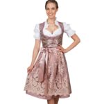Bad Tölz – Blush Mauve & Champagne Floral Lace Dirndl