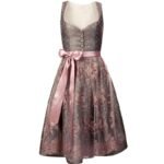 Dusty Rose & Cocoa Lace Midi Dirndl – Floral Vintage Dirndl
