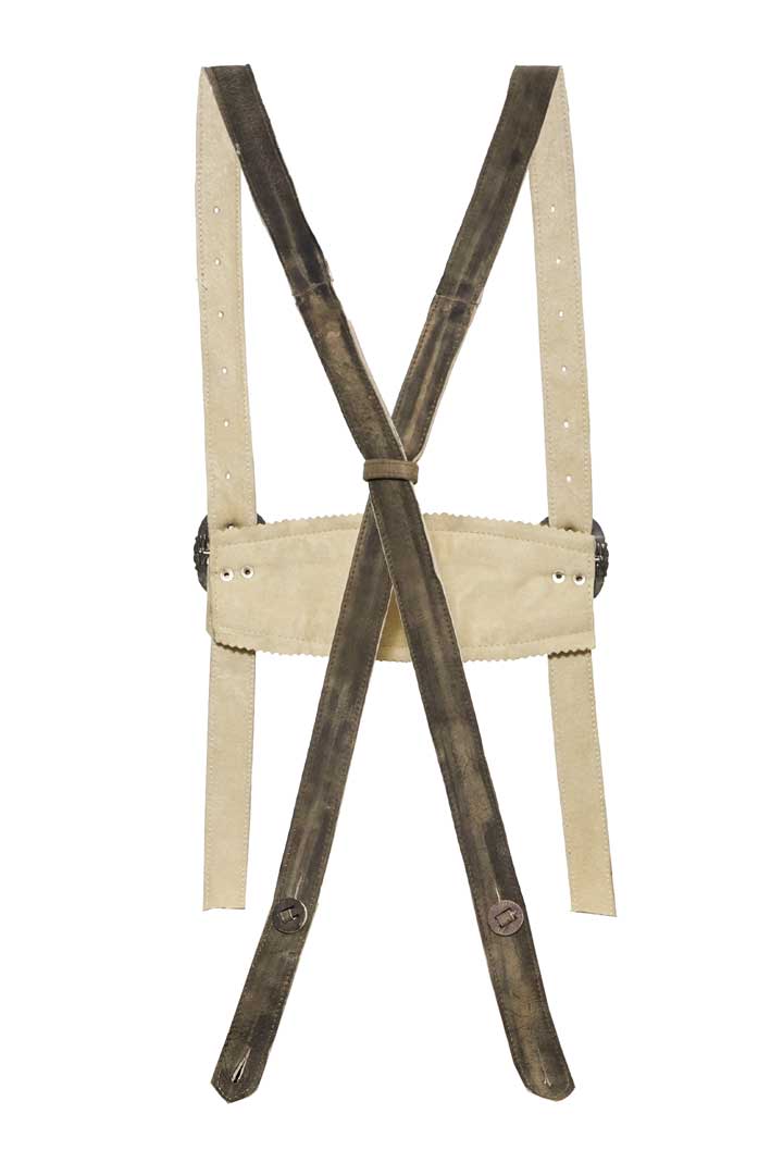 Anthracite-Bavarian-Lederhosen-Suspenders-2.jpg Ralf – Anthracite Brown Bavarian Leather Suspenders - Image 2