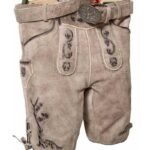 Gunther Stone Beige Classic Lederhosen for Men