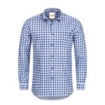 Rosenheim Blue Gingham Trachten Shirt