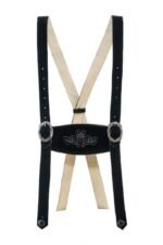 Lukas – Charcoal Black Bavarian Leather Suspender