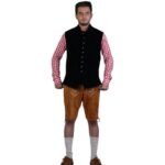 Black Trachten German Waistcoat