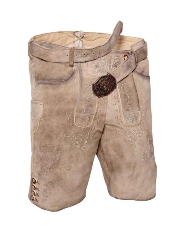 Erich Tan Embroidered Lederhosen – Traditional Bavarian Style