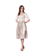 Arabella – Pearl White & Soft Taupe Lace Dirndl - Image 3