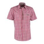 Passau Red Checkered Trachten Shirt – Traditional Bavarian Style
