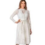 Moonlight Ivory Dirndl with Transparent Apron