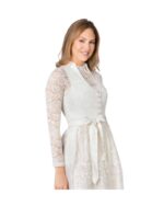 Freya – Moonlight Ivory Buttoned Midi Dirndl - Image 3