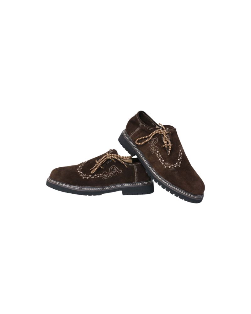 Dark Brown Lederhosen Embroidery Shoes Dark Brown Lederhosen Embroidery Shoes
