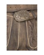 Forest Stag Hunter Lederhosen in Deep Oak Brown - Image 2