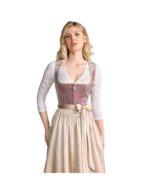 Heidelinde – Taupe & Champagne Velvet Dirndl - Image 3