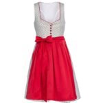 Ruby Red & Ivory Mini Dirndl Dress