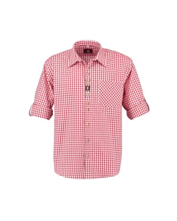 Regensburg Red Gingham Trachten Shirt – Bavarian Festival Shirt