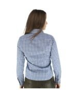 Lana – Oktoberfest Blue and White Checkered Trachten Shirt - Image 3