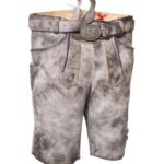 Florian – Frosted Gray Traditional Short Lederhosen