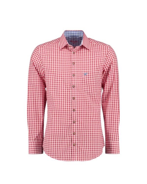 Regensburg Red Gingham Trachten Shirt