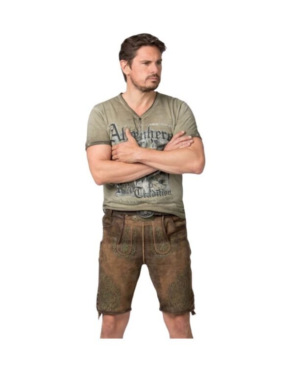 Garmisch Forest-Toned Bavarian Lederhosen for Men