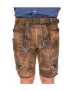 Stag Crest Oak Traditional Bavarian Lederhosen - Image 2