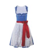 Amara – Royal Blue & Scarlet Lace Dirndl - Image 2