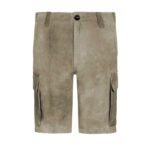 Cargo Lederhosen in Olive Brown Suede