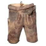 Tegernsee Ember Oak Suede Lederhosen – Phoenix Embroidery