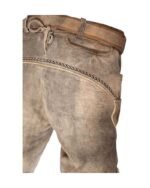 Ashwood Bavarian Lederhosen with Hand-Embossed Oak Embroidery - Image 4