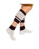 Berchtesgaden – Cream & Walnut Bavarian Loferl Socks