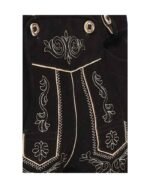 Benedict Deep Forest Black Bundhosen – Traditional Suede knee-length - Image 2