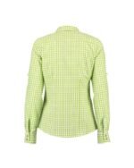 Maria – Lime Green Gingham Women's Bavarian Shirt - Image 3