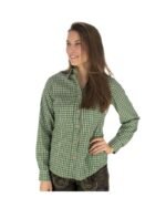 Natascha – Alpine Green Gingham Women's Oktoberfest Shirt - Image 2