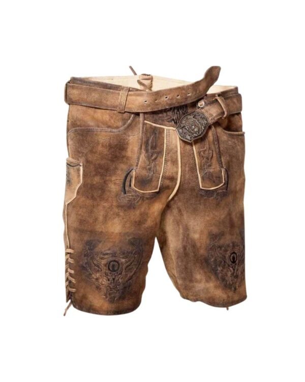 Norris Antique Saddle – Rugged Bavarian Leather Shorts