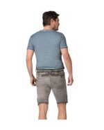 Regensburg Ironfog Gray Lederhosen with Castle Embroidery