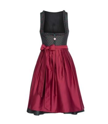 Wolfratshausen – Garnet Rose Dirndl with Heart Charm Bodice