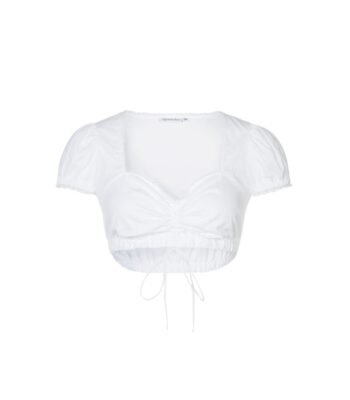 Short Sleeve Cotton Dirndl Blouse- Blouse Selma