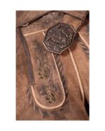 Tegernsee Antique Walnut Brown Oakleaf Lederhosen - Image 2