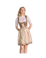 Mocha Dirndl with Blush Lace Apron