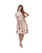 Füssen – Cream Petal Dirndl with Mocha Sheen Apron & Meadow Lace Bodice - Image 2