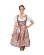 Bad Tölz – Blush Mauve & Champagne Floral Lace Dirndl