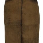 Rustic Oak Fade Women Lederhosen Skirt