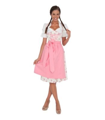 Lieselotte – Blossom Pink & Ivory Floral Pattern Dirndl