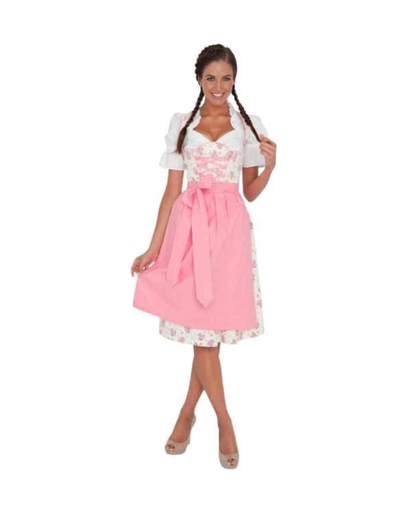 Lieselotte – Blossom Pink & Ivory Floral Pattern Dirndl