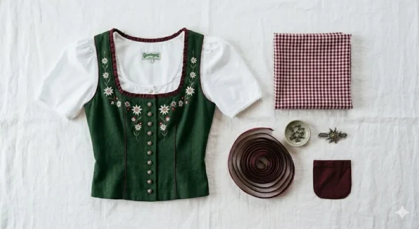 Remove Detachable Components Before Washing dirndl