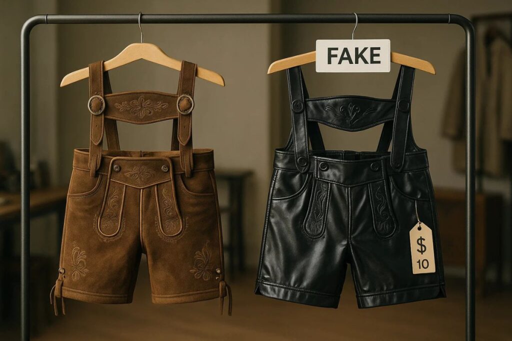 A side-by-side comparison of authentic vs. fake