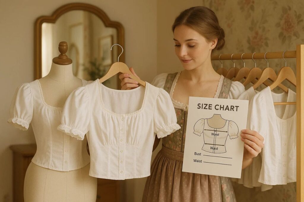 Dirndl Blouse Size Chart Explained
