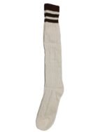 brown and white strap bavarian socks loferl